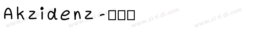 Akzidenz 字体转换
